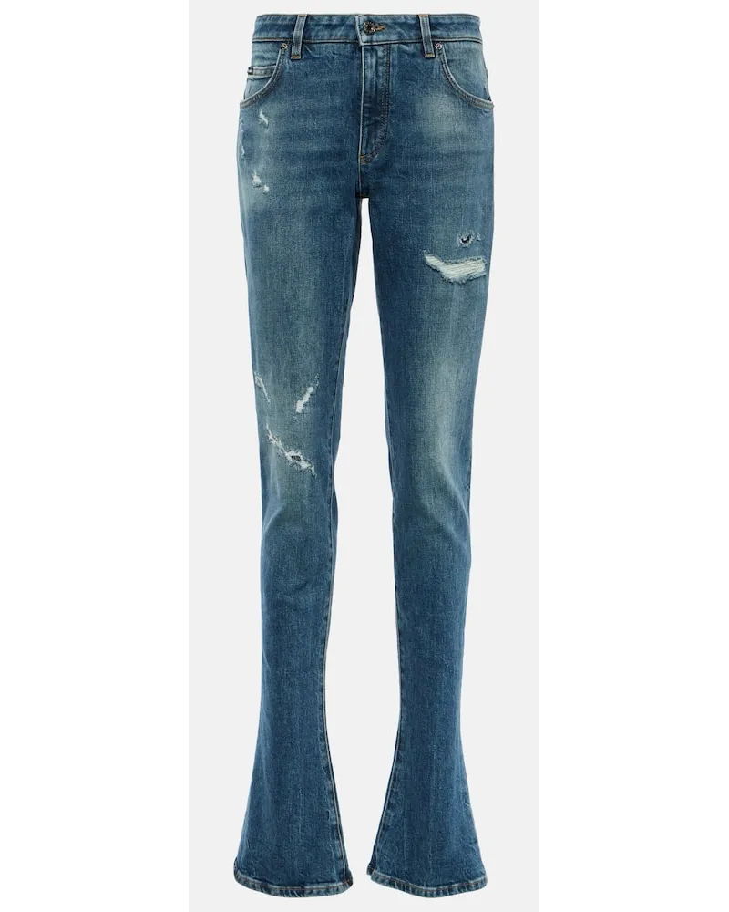 Dolce & Gabbana Jeans flared a vita alta Blu