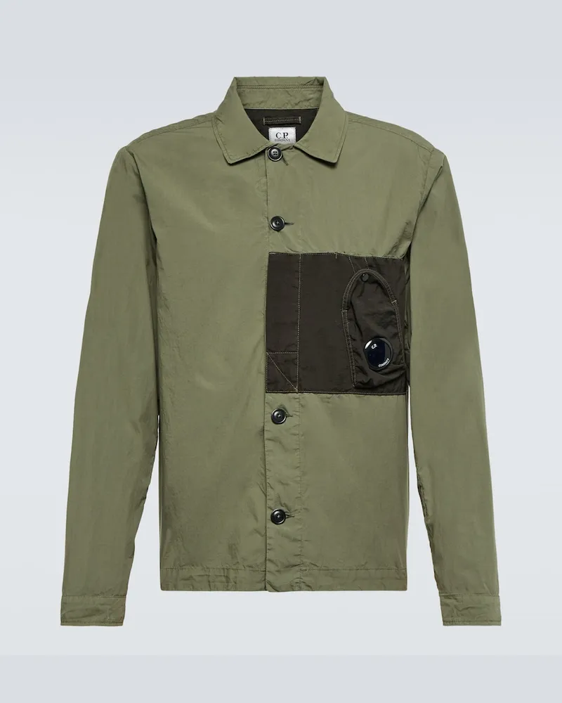 C.P. Company Overshirt Popeline in cotone Verde