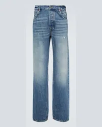 Saint Laurent Jeans a gamba larga e a vita bassa Blu