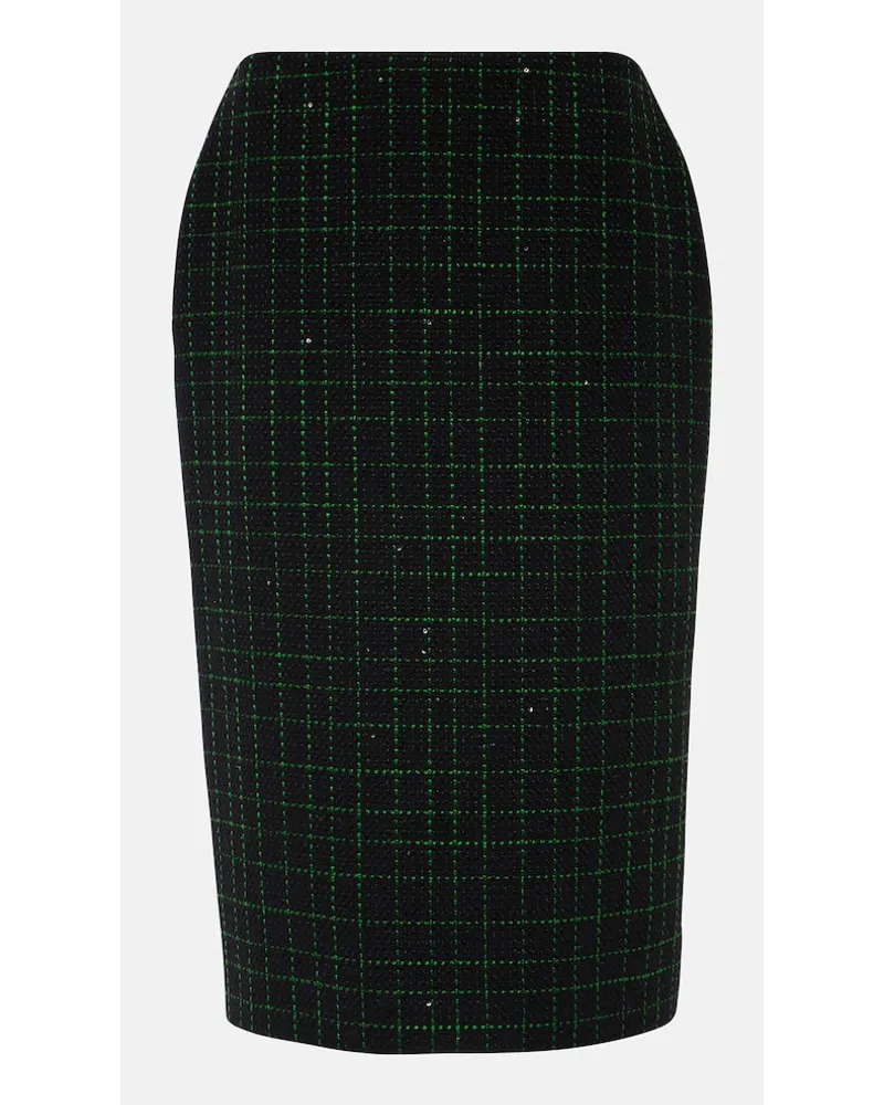 Elie Saab Gonna midi in tweed Nero