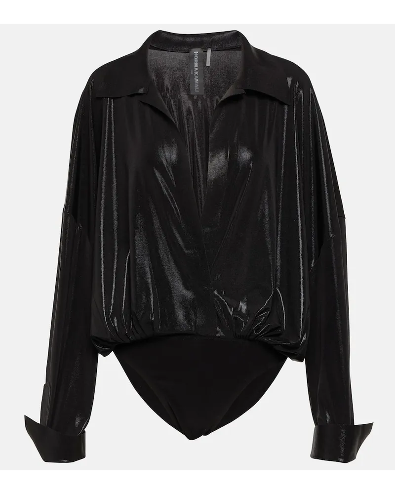 Norma Kamali Body in lamÃ Nero
