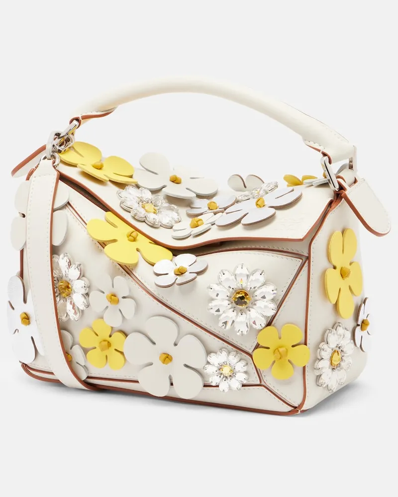 Loewe Paula's Ibiza – Borsa a mano Puzzle Small Bianco