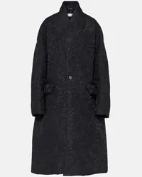 Maison Margiela Cappotto oversize in cloqué di misto cotone Nero