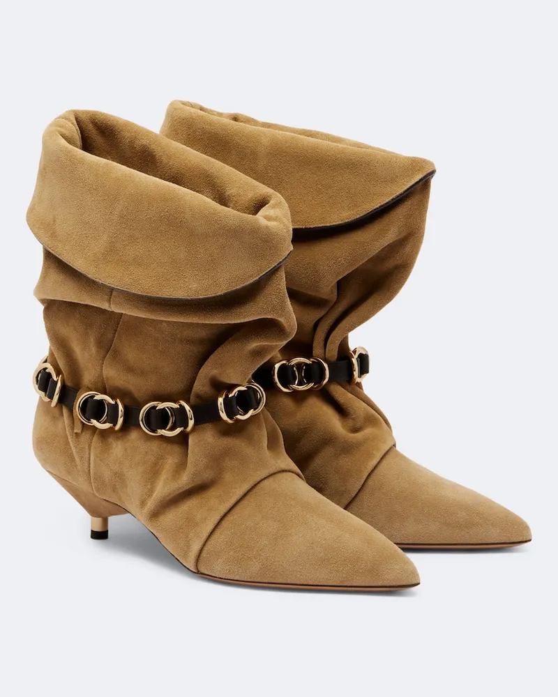 Isabel Marant Stivaletti Edrik in suede Beige