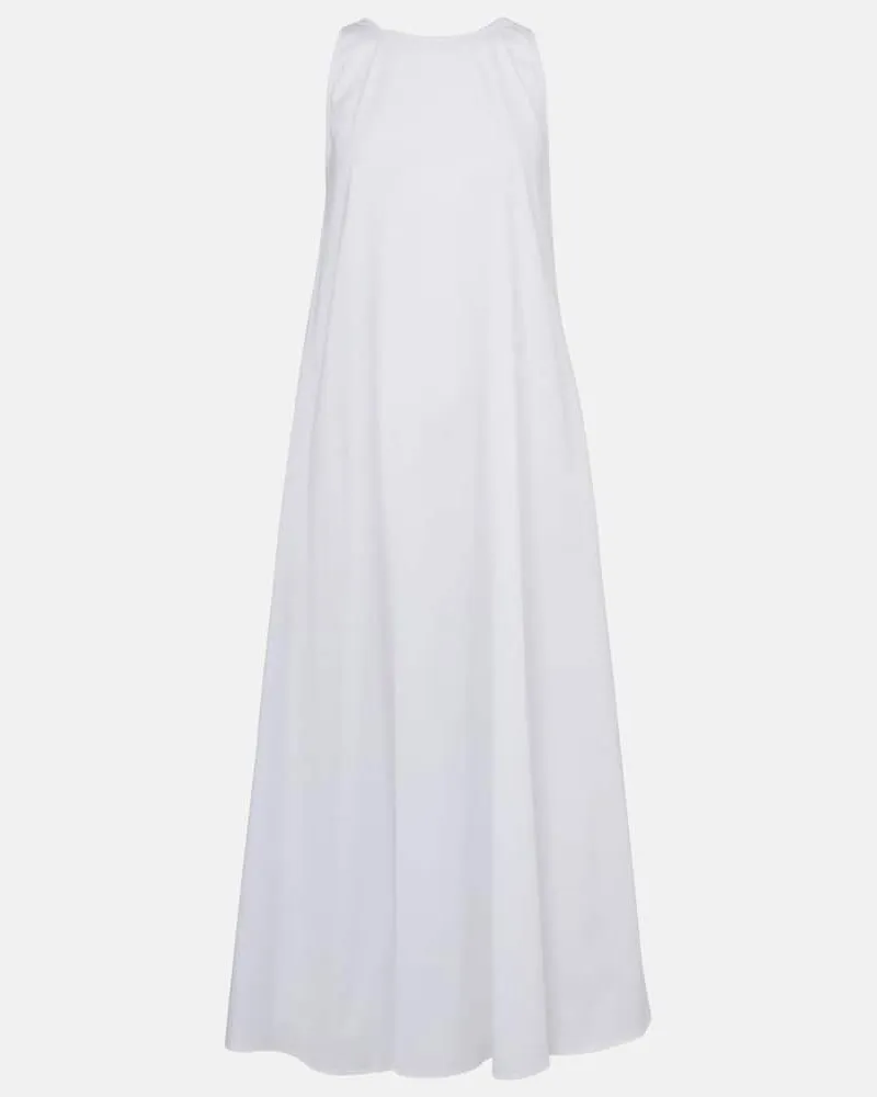 Max Mara Abito lungo Romea in popeline Bianco