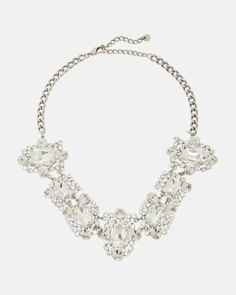 Self-Portrait Collana con cristalli Argento