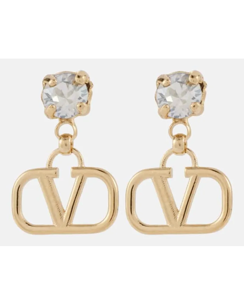 Valentino Garavani Orecchini VLogo Signature con cristalli Oro
