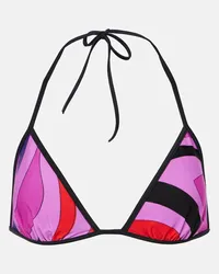 Emilio Pucci Top bikini a triangolo Marmo Multicolore