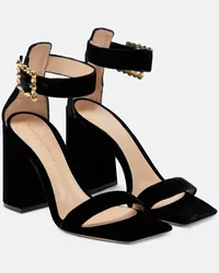 Gianvito Rossi Sandali Wondy in velluto Nero