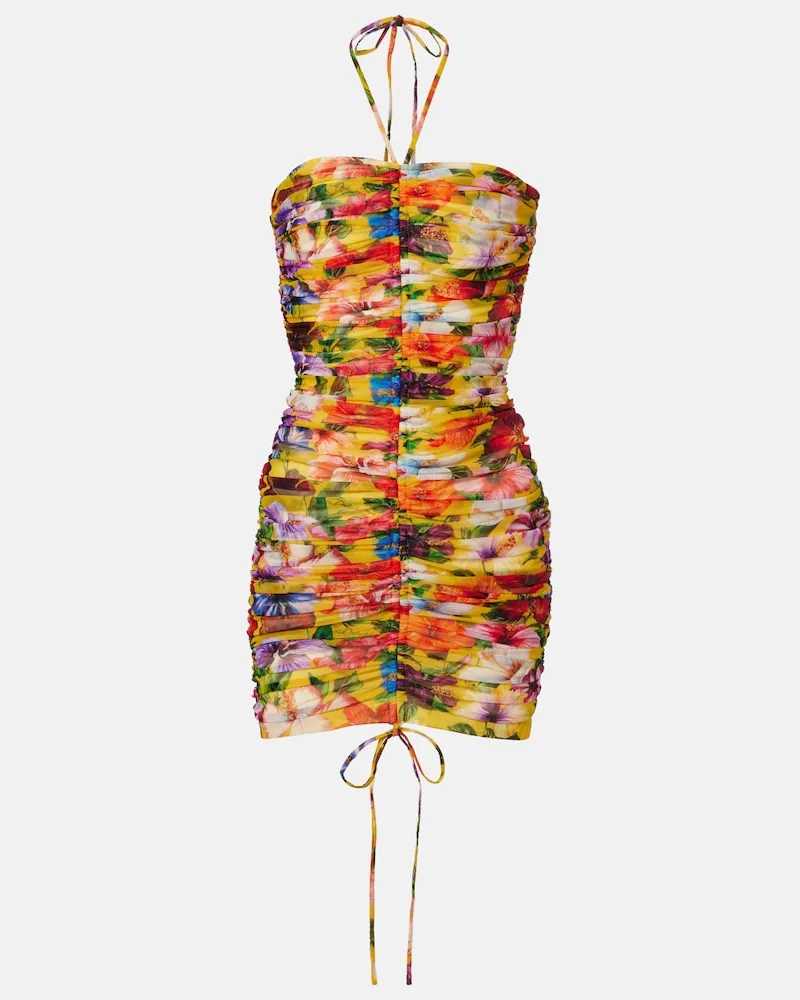 Dolce & Gabbana Abito corto con stampa floreale Multicolore