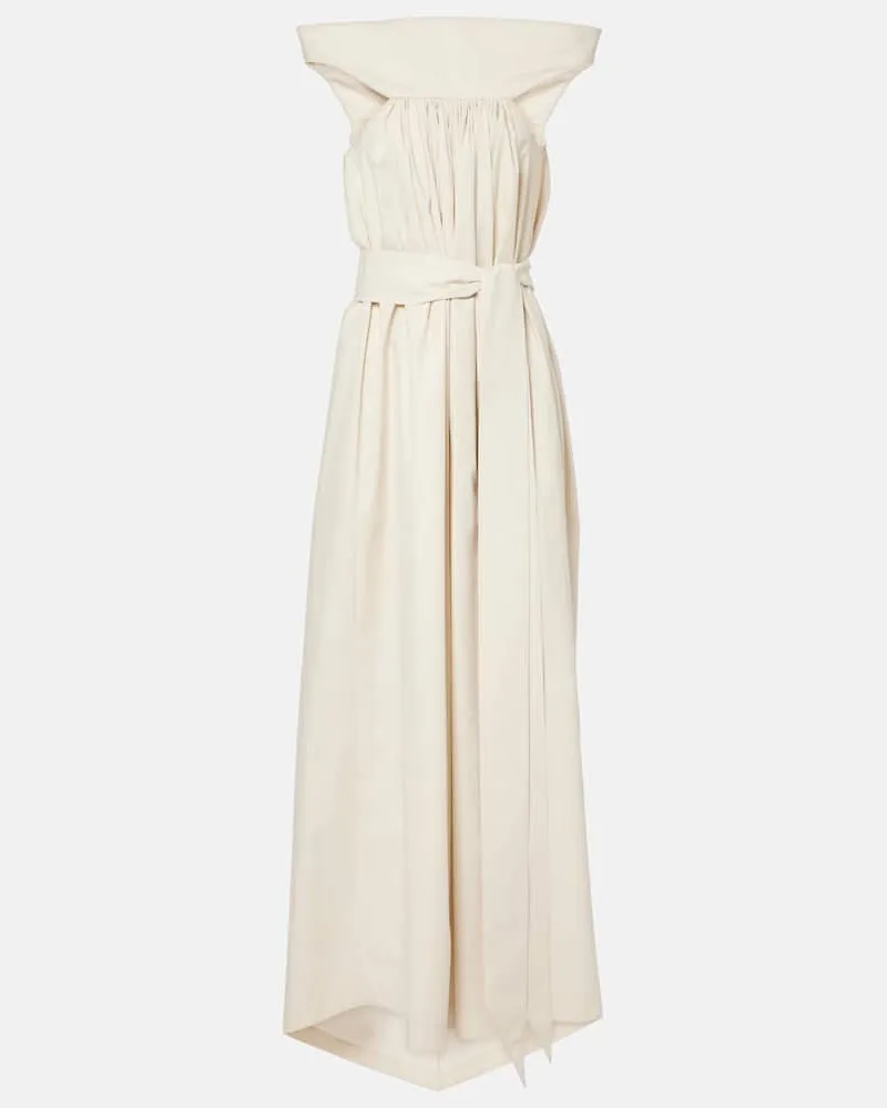 Rick Owens Abito lungo Chalice in popeline di cotone Bianco