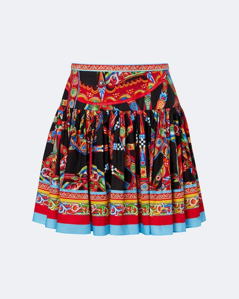 Dolce & Gabbana Minigonna Caretto in cotone Multicolore