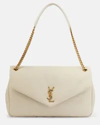 Saint Laurent Borsa a spalla Calypso Large in pelle Bianco