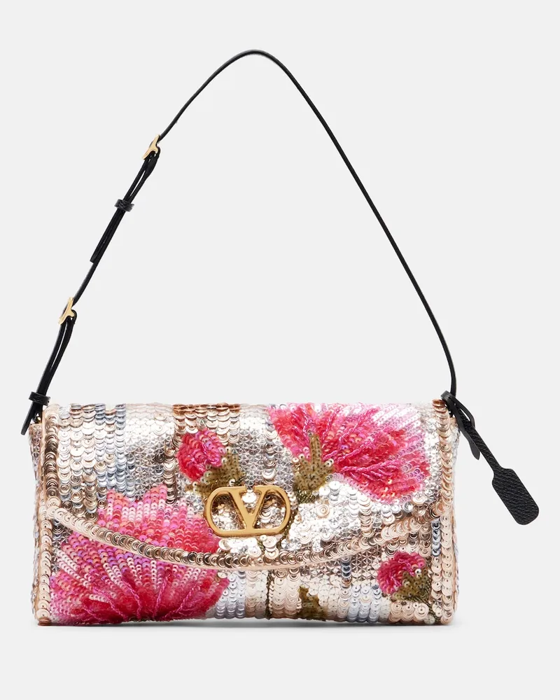 Valentino Garavani Borsa a spalla DeVain Small con paillettes Multicolore