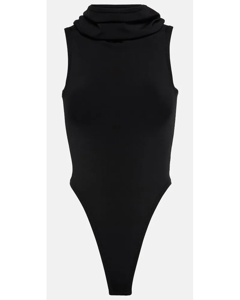 Alaïa AlaÃ¯a Body con cappuccio Nero