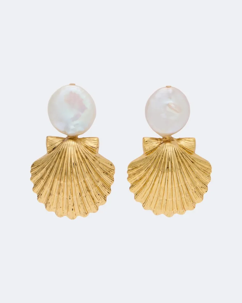 Jennifer Behr Orecchini pendenti Laguna con perle bijoux Oro