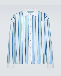 Jacquemus Camicia Maille Polo a righe Bianco