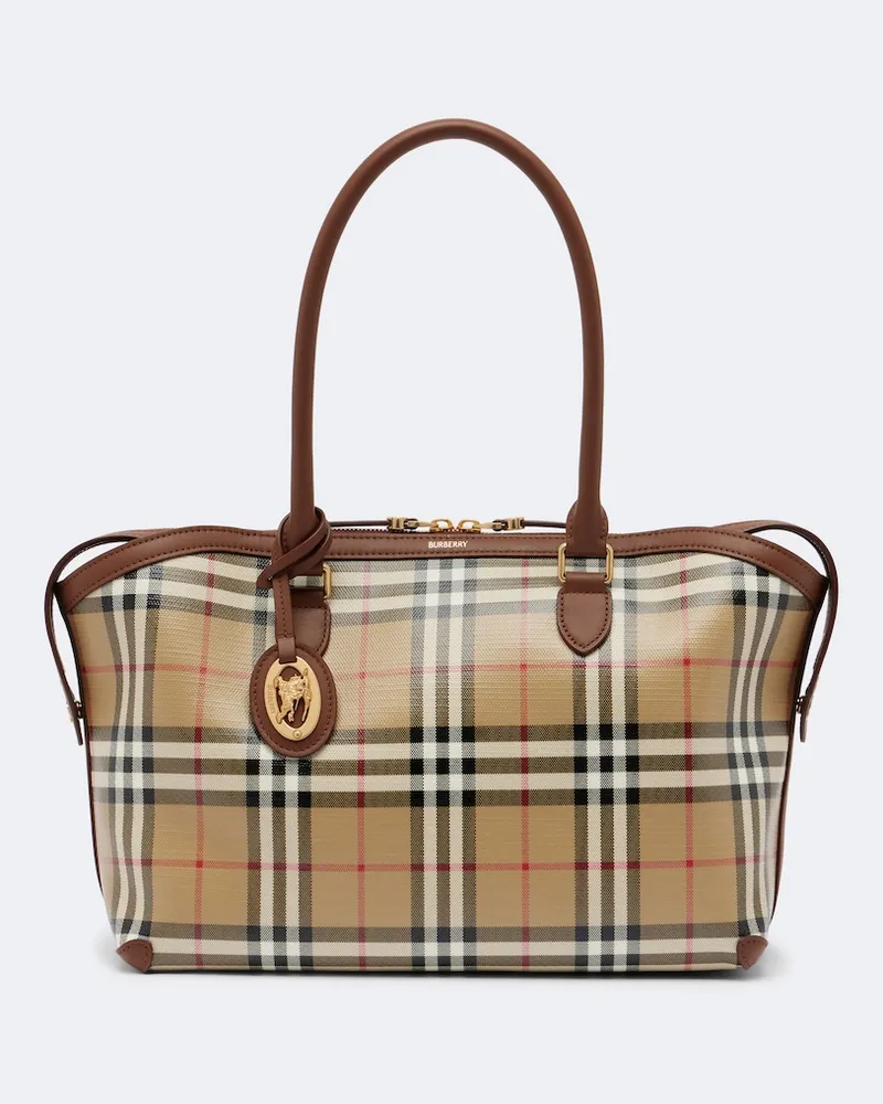 Burberry Shopper Burberry Check Medium Beige