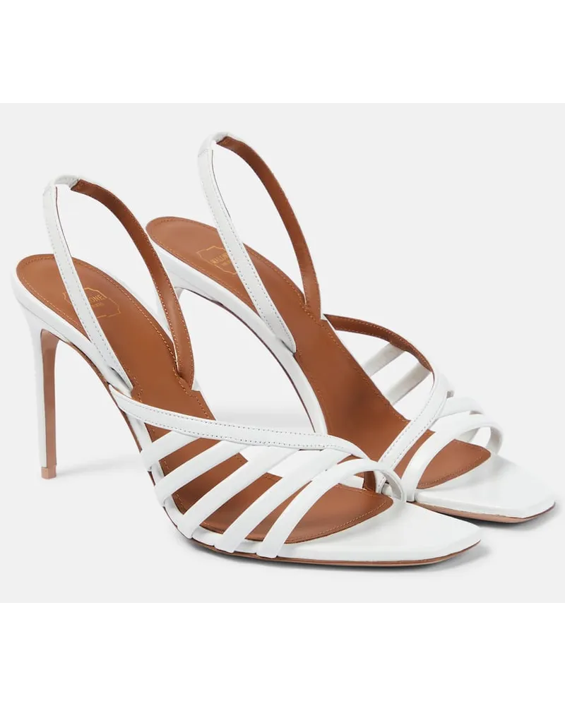 Malone Souliers Sandali slingback Ama 90 in pelle Bianco