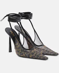 Saint Laurent Pumps slingback Oxalis 110 con pelle Nero