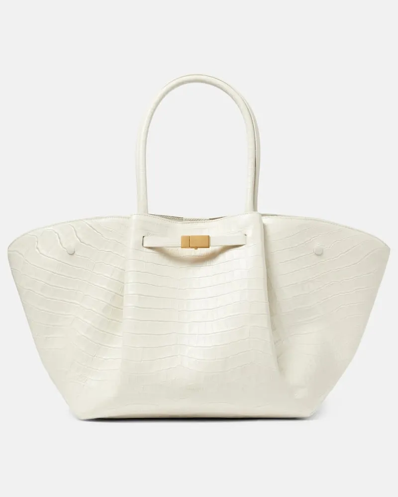 DeMELLIER Borsa New-York in pelle stampata Bianco
