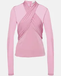 Isabel Marant Top Resly in jersey semitrasparente Rosa