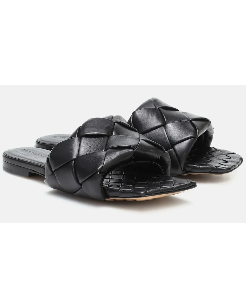 Bottega Veneta Sandali Lido in nappa intrecciata Nero
