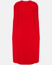 Stella McCartney Abito midi con mantella Rosso