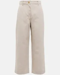 Max Mara Pantaloni regular Sospiro in gabardine Neutro