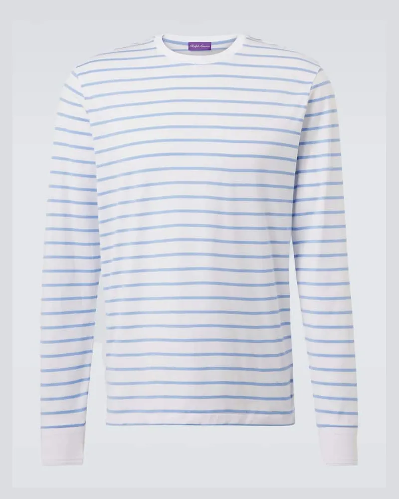 Ralph Lauren T-shirt in jersey di cotone a righe Blu