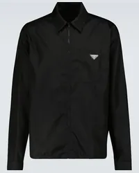 Prada Camicia in Re-Nylon Nero