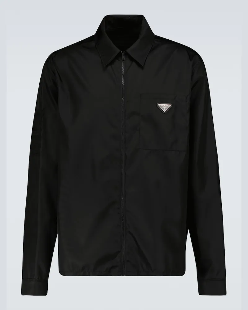 Prada Camicia in Re-Nylon Nero