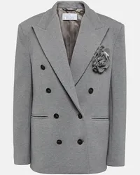 Giuseppe di Morabito Blazer doppiopetto in jersey di cotone Grigio