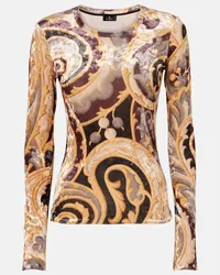 Etro Top in velluto paisley Multicolore