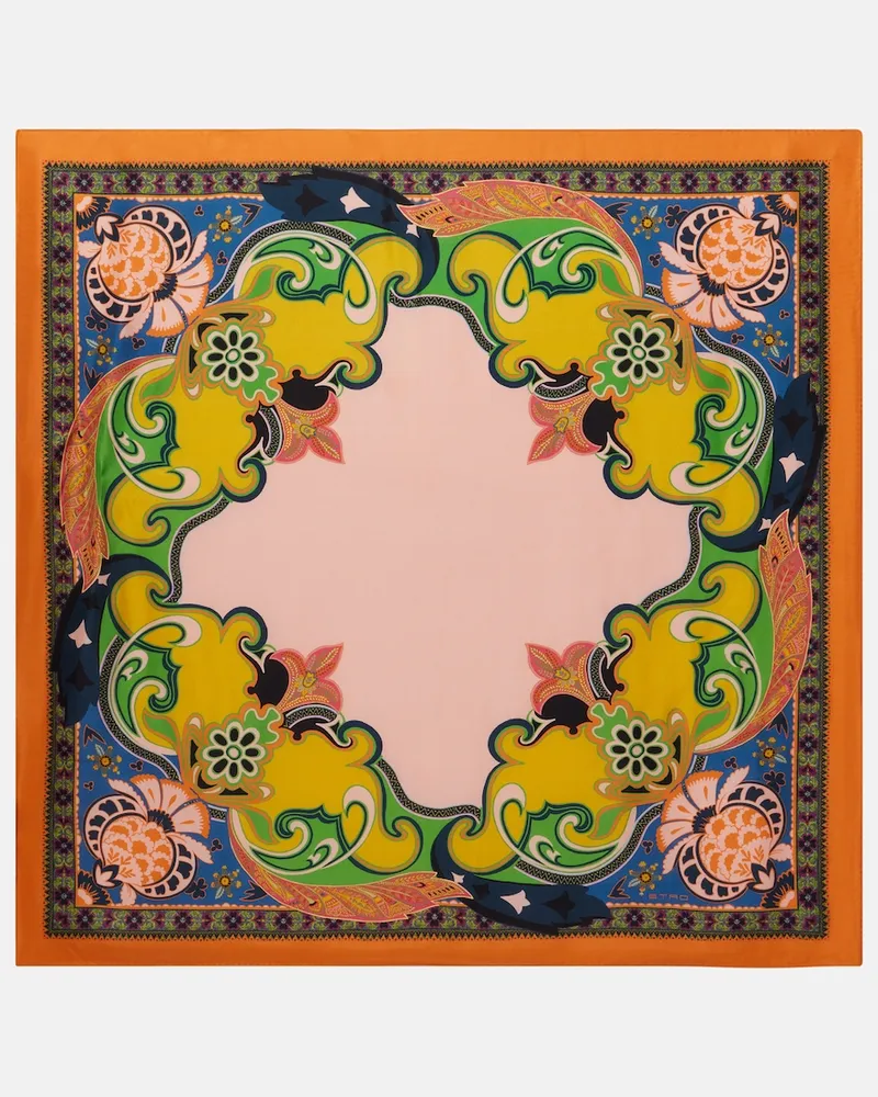 Etro Foulard Norma in seta con stampa Multicolore