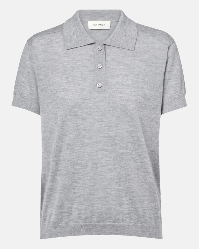 Lisa Yang Polo Nai in maglia di cashmere Grigio