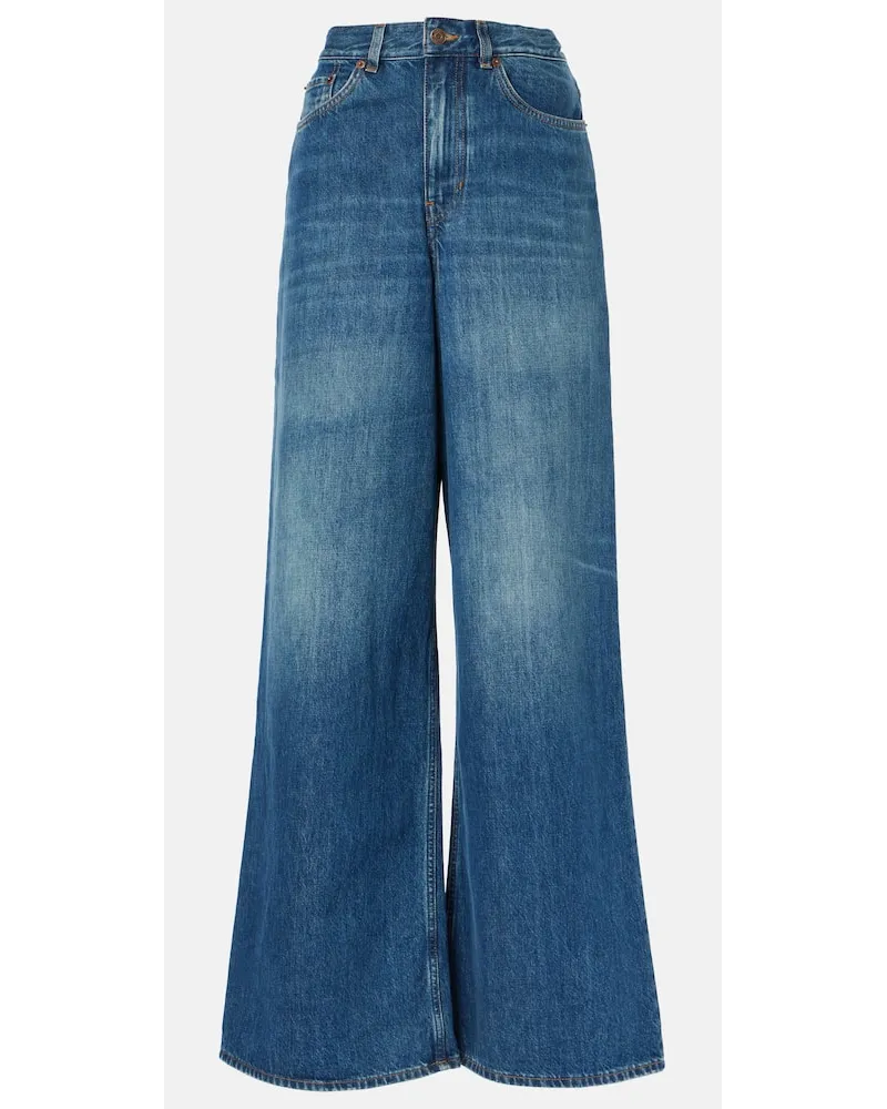 Chloé ChloÃ© Jeans a gamba larga e vita alta Blu