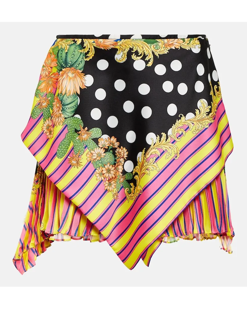 Versace Minigonna a portafoglio con stampa Multicolore