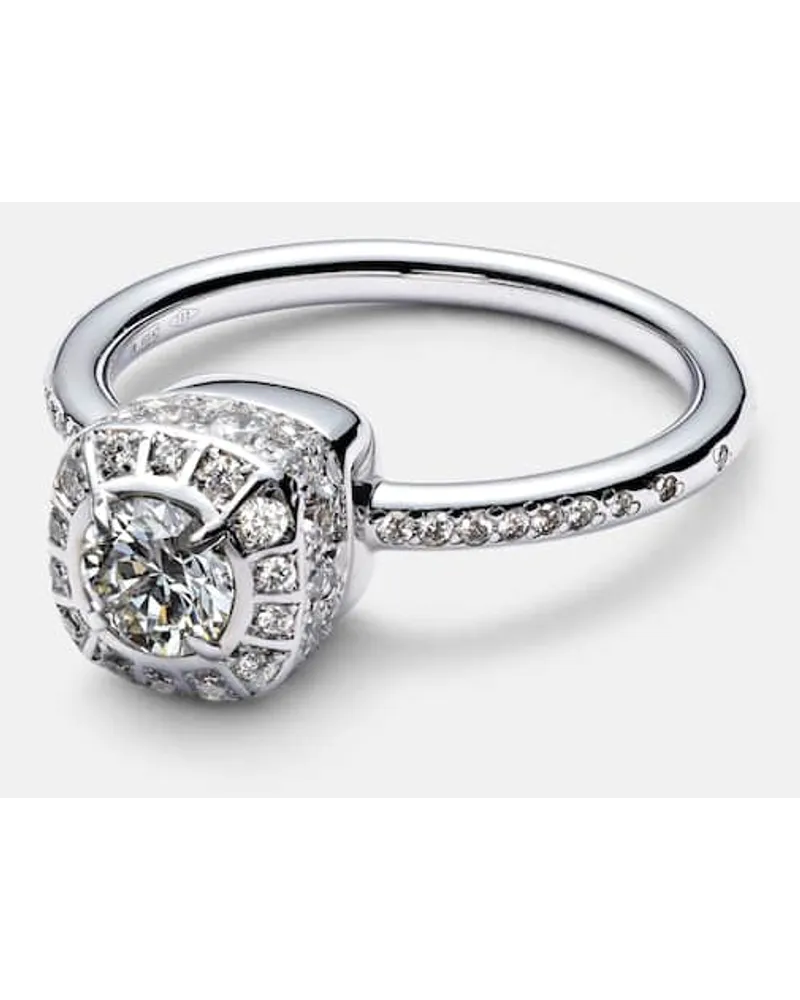Pomellato Anello Nudo Petit in oro bianco 18kt con diamanti Argento