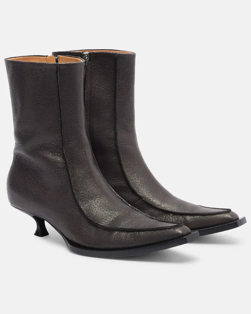 Calvin Klein Stivaletti Jodi in pelle Marrone