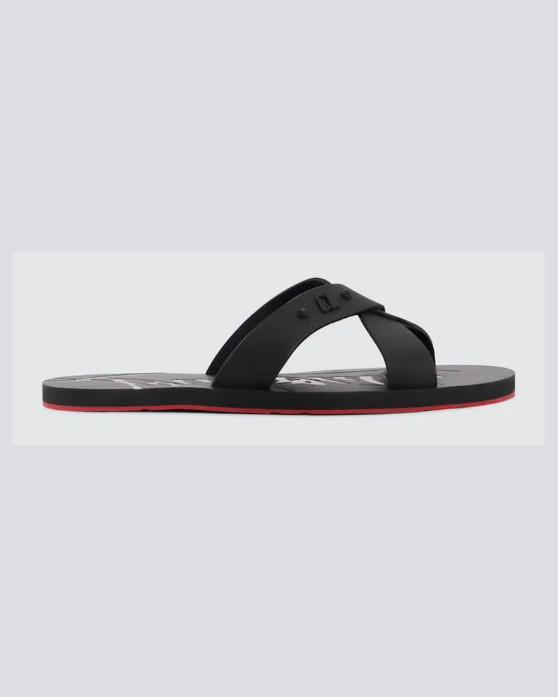 Christian Louboutin Sandali Loubi Cross Nero