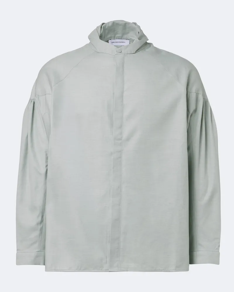 KIKO KOSTADINOV Camicia Evers in cotone e cashmere Verde