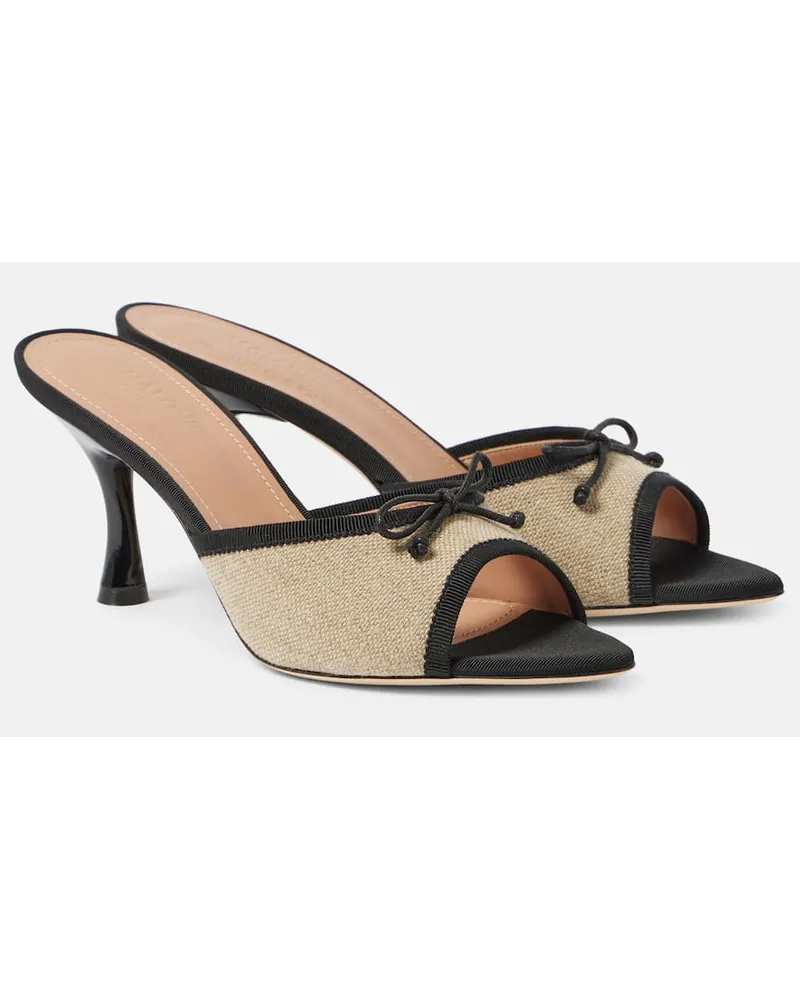 Malone Souliers x Tabitha Simmons - Sandali 70 in canvas con pelle Neutro