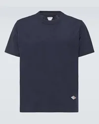 Bottega Veneta T-shirt in jersey di cotone con logo Blu