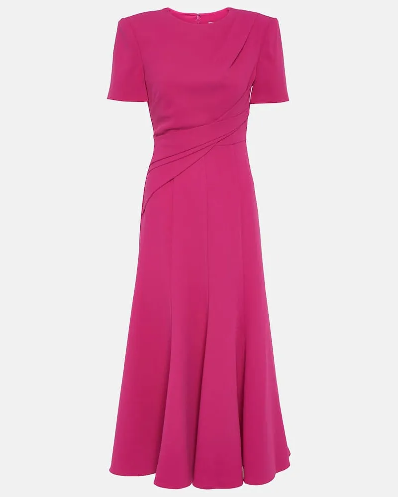 Roland Mouret Abito midi drappeggiato in cady Viola