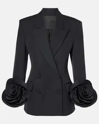 Valentino Garavani Blazer in lana vergine con applicazioni Nero