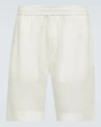 Sunspel Shorts in lino Bianco