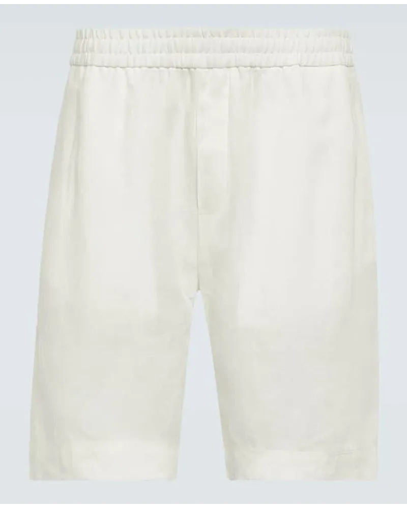 Sunspel Shorts in lino Bianco