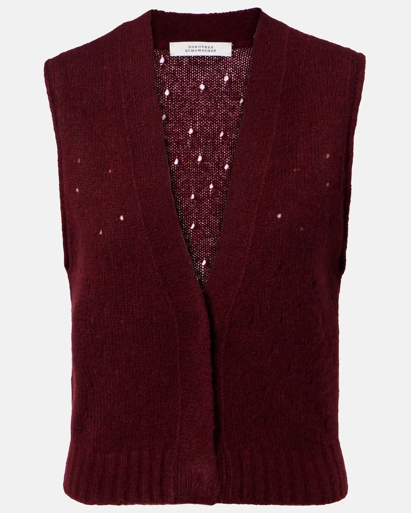 Dorothee Schumacher Gilet Luxury Love in cashmere Borgogna