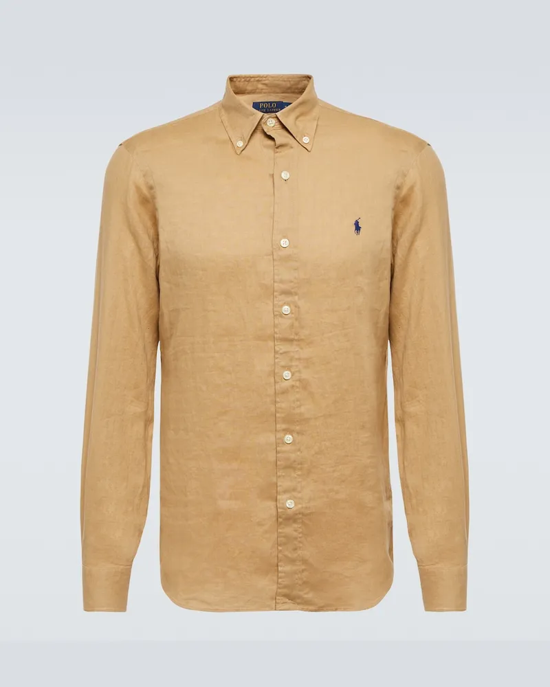 Ralph Lauren Camicia Oxford in lino Beige